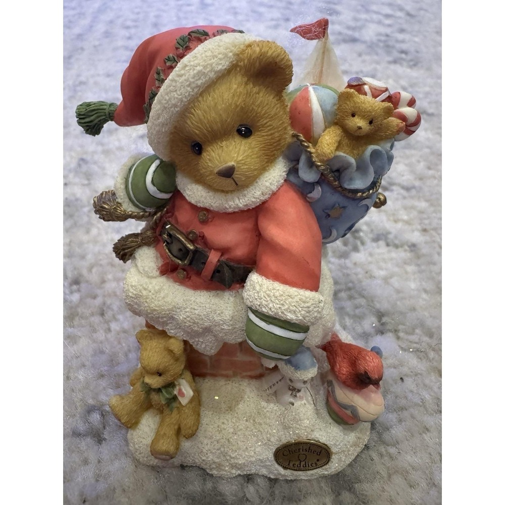 Cherished Teddies 1997 Up On The Roof Top Figurine CT10